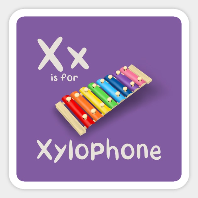 X is for Xylophone Sticker by simonescha